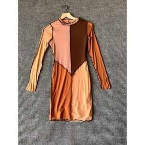 Akira Patchwork Colorblock Mini Dress Night Out Festival Party Y2K Clubwear S
